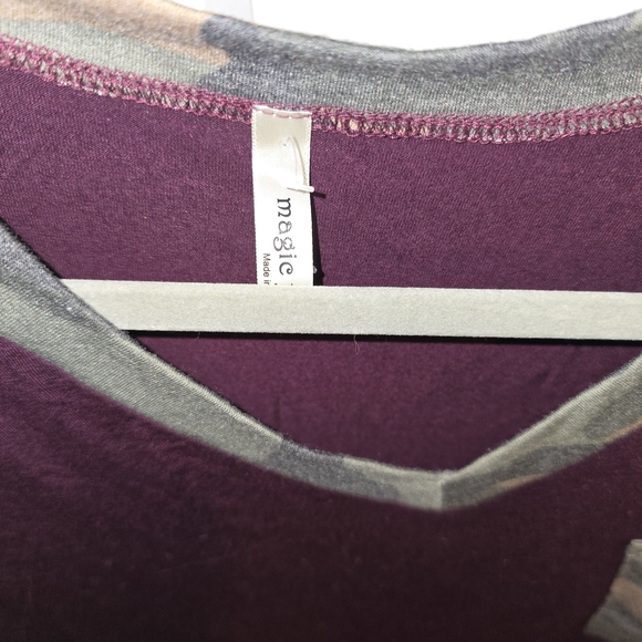Magic Purple Top with Camo Trim - Picture 3 of 4